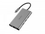 WIWU Apollo A10VHR Portable 10-in-1 USB Type-C hub Multiple Ports - Gray