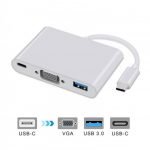USB-C to VGA USB 3.0 Type C Adapter Converte Hub for Macbook