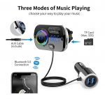 Fm Transmitter Car With Charger Car Mp3 Player for car hands free receiver Car Kit with Mic - TF Card - USB Drive - AUX Play for iPhone,iPad and Other Android Phones - BC49BQ - Image 7