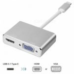 USB-C to HDMI 4K VGA Adapter, USB 3.1 Type-C to VGA HDMI Video Converter Adaptor - Image 2
