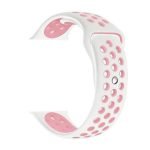 Bracelet silicone 38mm For Apple Watch White & Pink Color