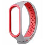 Bracelet silicone for Xiaomi 3 & Xiaomi 4 Watch Band gray & red Color