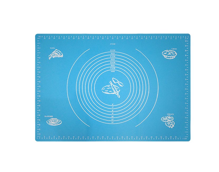 smart مفرش سيليكون للعجين والبيتزا مع القياسات لفرد البيتزا - مقاس 45 * 64 سم - أزرق - الصورة 1