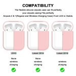 ⁦حافظة وواقي من السيليكون لسماعات ابل ايير بودز برأس منفصله لون زهري⁩ - الصورة ⁦2⁩