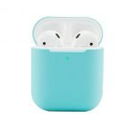 حافظة وواقي من السيليكون لسماعات ابل ايير بودز برأس منفصله لون تركواز