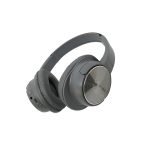 بوي سماعة رأس لاسلكية بلوتوث قابلة للطي متوافق مع الموبايل والكمبيوتر لون رمادي