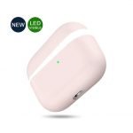 حافظة وواقي من السيليكون لسماعات ابل ايير بودز برو برأس منفصله لون وردي