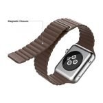 Bracelet Magnetic Leather 42mm For Apple Watch Brown Color - Image 2