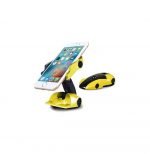 Mobile holder 360 Degree installed in the glass or the dashboard for easy and safe talking and driving -  B22 - yellow