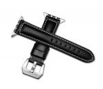 Bracelet Leather 42mm For Apple Watch Black Color - Image 2