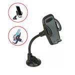 Mobile holder 360 Degree installed in the glass or the dashboard or air conditioning slot for easy and safe talking and driving - B27S - Gray