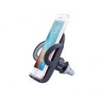 Mobile holder 360 Degree installed in the glass or the dashboard or air conditioning slot for easy and safe talking and driving - B27S - Gray - Image 3