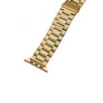 ⁦سوار ستانلس ستيل بالكريستال 38 مم لساعة ابل واتش لون ذهبي⁩ - الصورة ⁦6⁩