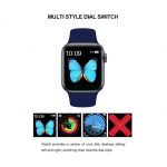 T500 Smart Watch Full Touch Screen, Massages & Calls Compatible with Android and iOS Blue Color - Image 3
