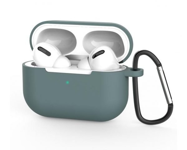 Protective Silicone AirPods Pro Case with hook Gray Color