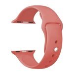 سوار سليكون رياضي 42 مم لساعة ابل الذكية لون أحمر برتقالي