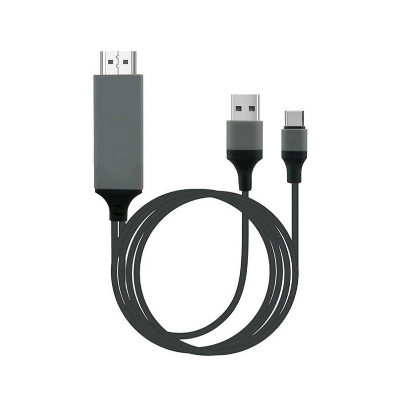 hvbkgho (4) USB-C To HDMI TVHDTV Video Cable 2m - Image 1
