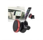 Car Magnet Mobile holder 360 Rotating installed on the air conditioning slot compatible with all Mobile - B31 - Red - Image 4
