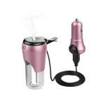 Air Humidifier for Car & Home Whith two USB ports to charge the mobile phone - Pink