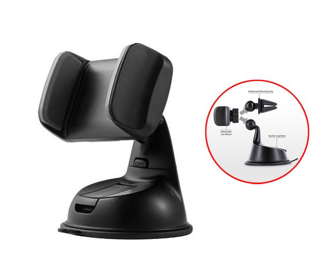 jgfyikj (1) Mobile holder 360 Degree installed in the glass or the dashboard or air conditioning slot for easy and safe talking and driving - B24 - Image 1