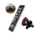 Car Magnet Mobile holder 360 Rotating installed on the air conditioning slot compatible with all Mobile - B31 - Red
