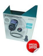 Fm Transmitter Car With Charger Car Mp3 Player for car hands free receiver Car Kit with Mic - TF Card - 2USB - for iPhone,iPad and Other Android Phones - BC30AQ (The Product Packaging Is Only Damaged And The Product Is In Good Condition)
