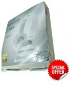 Sony Wireless Bluetooth Headset – Microphone – FM Radio – Memory Card Slot – Foldable Compatible with mobile and computer White Color (The product packaging is only damaged and the product is in good condition)