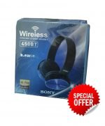 Sony Wireless Bluetooth Headset – Microphone – FM Radio – Memory Card Slot – Foldable Compatible with mobile and computer Blue Color (The product packaging is only damaged and the product is in good condition)