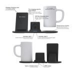 N39 Wireless Charger & Thermostatic Warmer Mug - 3 in 1 Fast Charging with for Apple iWatch/AirPods Series/iPhone 12/11/ Max/XR/XS/X/ 8/ Galaxy S20/ S10/ S9/ Note10/ Note 9 & More - Image 8