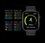 FR99 Pluse Smart Watch 44MM-SERIES 6 - Full Touch Screen, All watch Buttons Work with 2 Fabric & Silicone Straps, Support Arabic language, compatible  Android & IOS, Black Color - Image 3