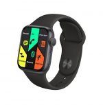 FR99 Pluse Smart Watch 44MM-SERIES 6 - Full Touch Screen, All watch Buttons Work with 2 Fabric & Silicone Straps, Support Arabic language, compatible  Android & IOS, Black Color