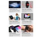 T600S Smart Watch with Oxygen level-Heart rate-Blood pressure-Massages & Calls Compatible with Android and iOS Pink Color - Image 3