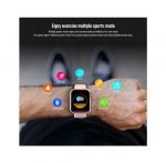 D28 Smart Watch Touch Screen Compatible with Android and iOS - Gold - Image 6