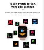 D28 Smart Watch Touch Screen Compatible with Android and iOS - Gold - Image 2
