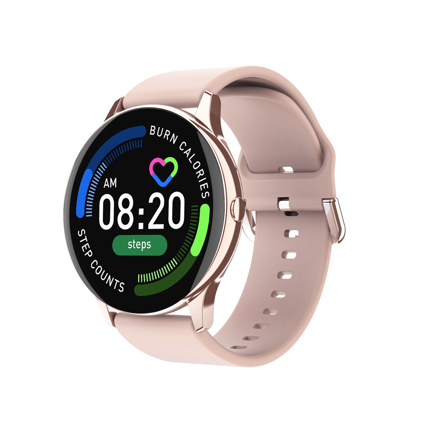 hklgihoigy (1) S8 Smart Watch Touch Screen Compatible with Android and iOS - Gold - Image 1
