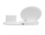 N30 Wireless Charger 3 in 1 Fast Charging with for Apple iWatch/AirPods Series/iPhone 12/11/ Max/XR/XS/X/ 8/ Galaxy S20/ S10/ S9/ Note10/ Note 9 & More - White - Image 4