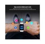 D28 Smart Watch Touch Screen Compatible with Android and iOS - Silver - Image 7