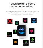 D28 Smart Watch Touch Screen Compatible with Android and iOS - Silver - Image 4