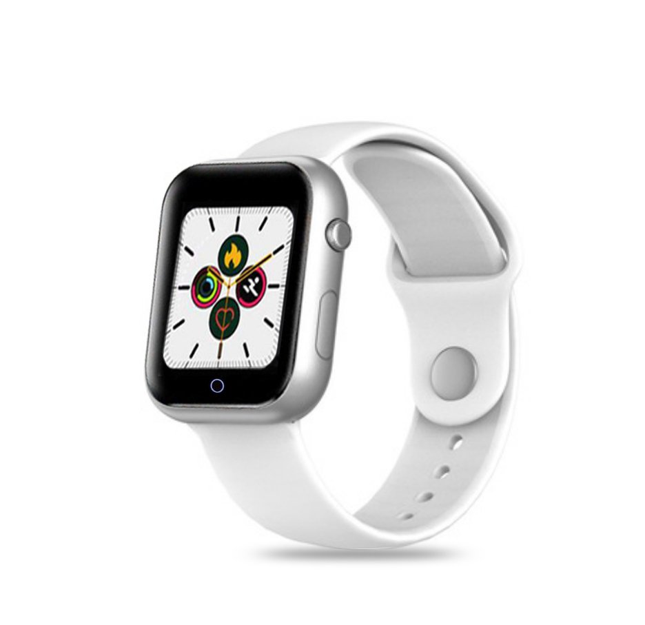 wjhfty (4) D28 Smart Watch Touch Screen Compatible with Android and iOS - Silver - Image 1