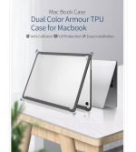 WiWU Protective Cover TPU Frame & Thin Hard Shell 360 Protection For Macbook Pro13 inch 2018 model A1989 – A1706 - A1708 - A2159 - Gray - Image 4