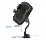 Mobile holder Flexible Auto Close For car compatible with all Mobile - ZS-09 - Black - Image 3