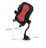 Mobile holder Flexible Auto Close For car compatible with all Mobile - ZS-09 - Red - Image 2