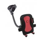 Mobile holder Flexible Auto Close For car compatible with all Mobile - ZS-09 - Red