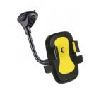 Mobile holder Flexible Auto Close For car compatible with all Mobile - ZS-09 - Yellow