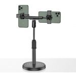 Desktop Stand For Live Stream 360 Degree Rotating With 2 Mobile Phone Holder - A1