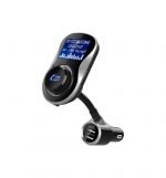 شاحن وجهاز ارسال موجات اف ام ومشغل ام بي 3 للسيارات مع 2 منفذ يو اس بي ومنفذ لكارت الميموري وAUX متوافة مع الايفون والاندرويد BC26B