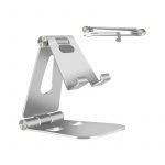 Desktop Stand For Mobile & iPad Foldable & Adjustable - AR-2 - Silver