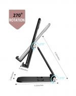 Desktop Stand For Mobile & iPad Foldable & Adjustable - AR-2 - Black - Image 6