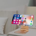 Desktop Stand For Mobile & iPad Foldable & Adjustable - B18 - Gold - Image 7