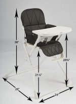 Baby High Chair for children to eat and play - Black - Image 6